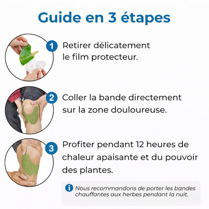 Bandes chauffantes à base de plantes par 5