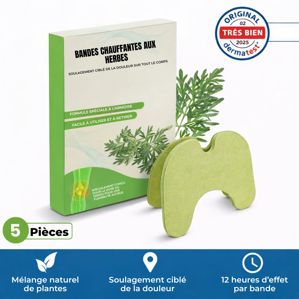 Bandes chauffantes à base de plantes par 5