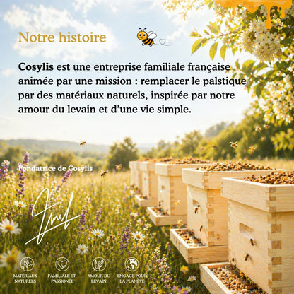 Sacs à pain premium 100 % coton-cire d'abeille - par Cosylis