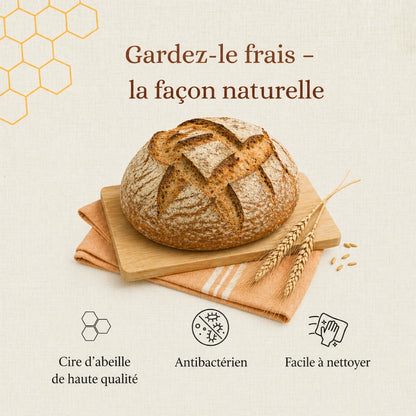 Sacs à pain premium 100 % coton-cire d'abeille - par Cosylis