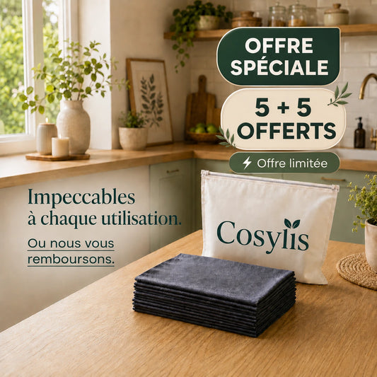 Lot de 5 Lavettes Microfibre Sanstrace™