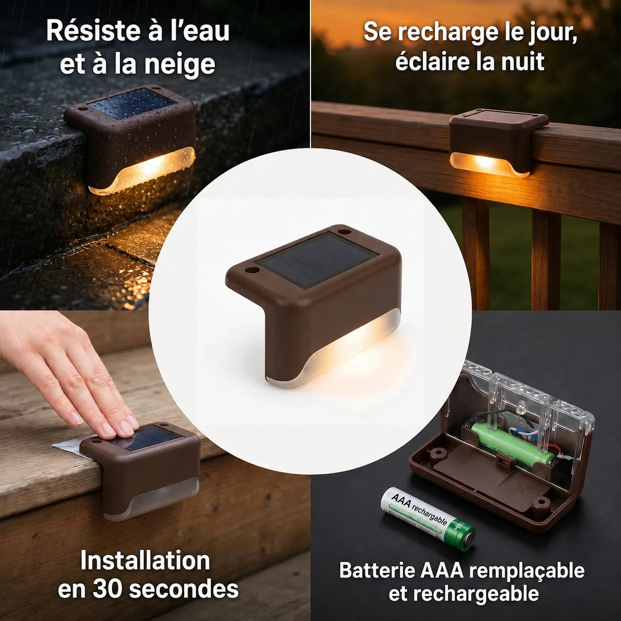Lampe solaire extérieure