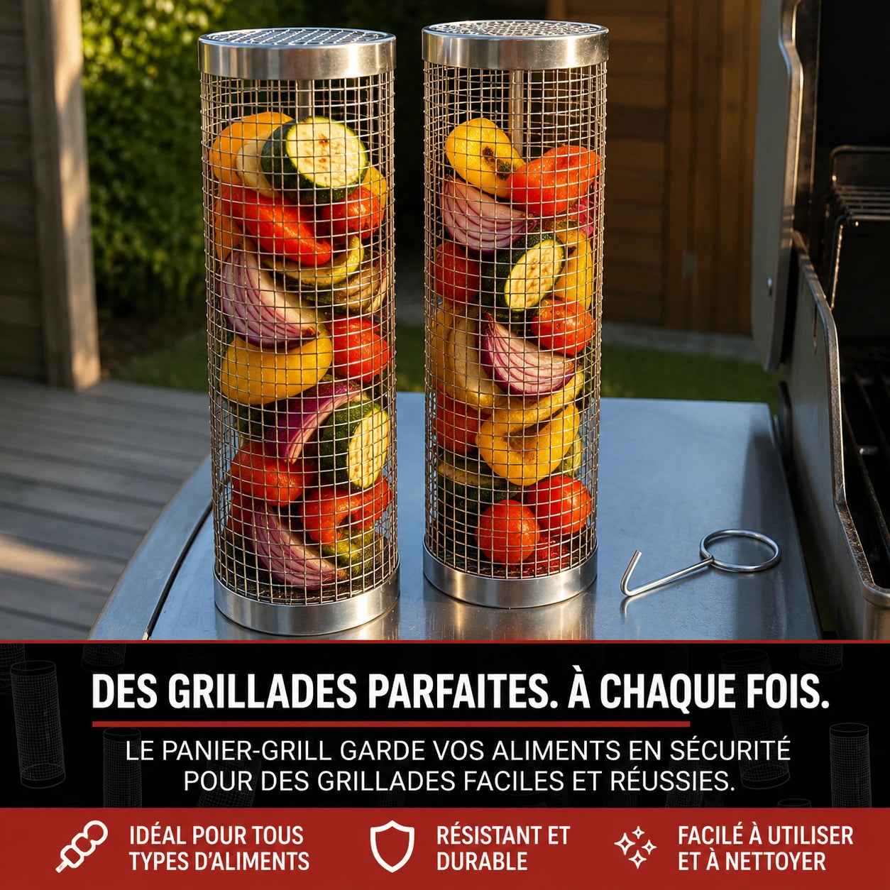 Panier à griller – Qualité supérieure, toujours parfaitement grillé
